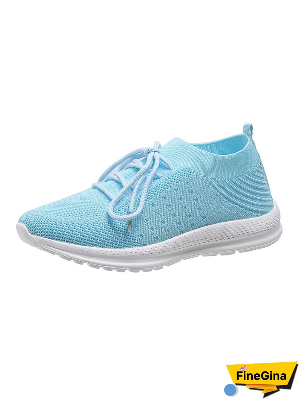 Flyknit Lightweight Soft Sole Lace-Up Sneakers