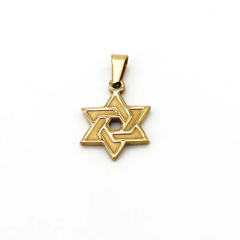 1 Piece 14.5mm*23.5mm 16.5mm*31mm 17mm * 21.5mm 304 Stainless Steel K Gold Plated Hexagram Rose Flower Pendant Jewelry Accessories