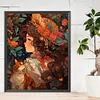 Diamond Painting -DIY Round Partial AB Drill Cat and Girl(45x55cm)