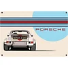 Voiture Porsche - Panneaux en étain métallique(20*30cm/30*40cm) - Garage