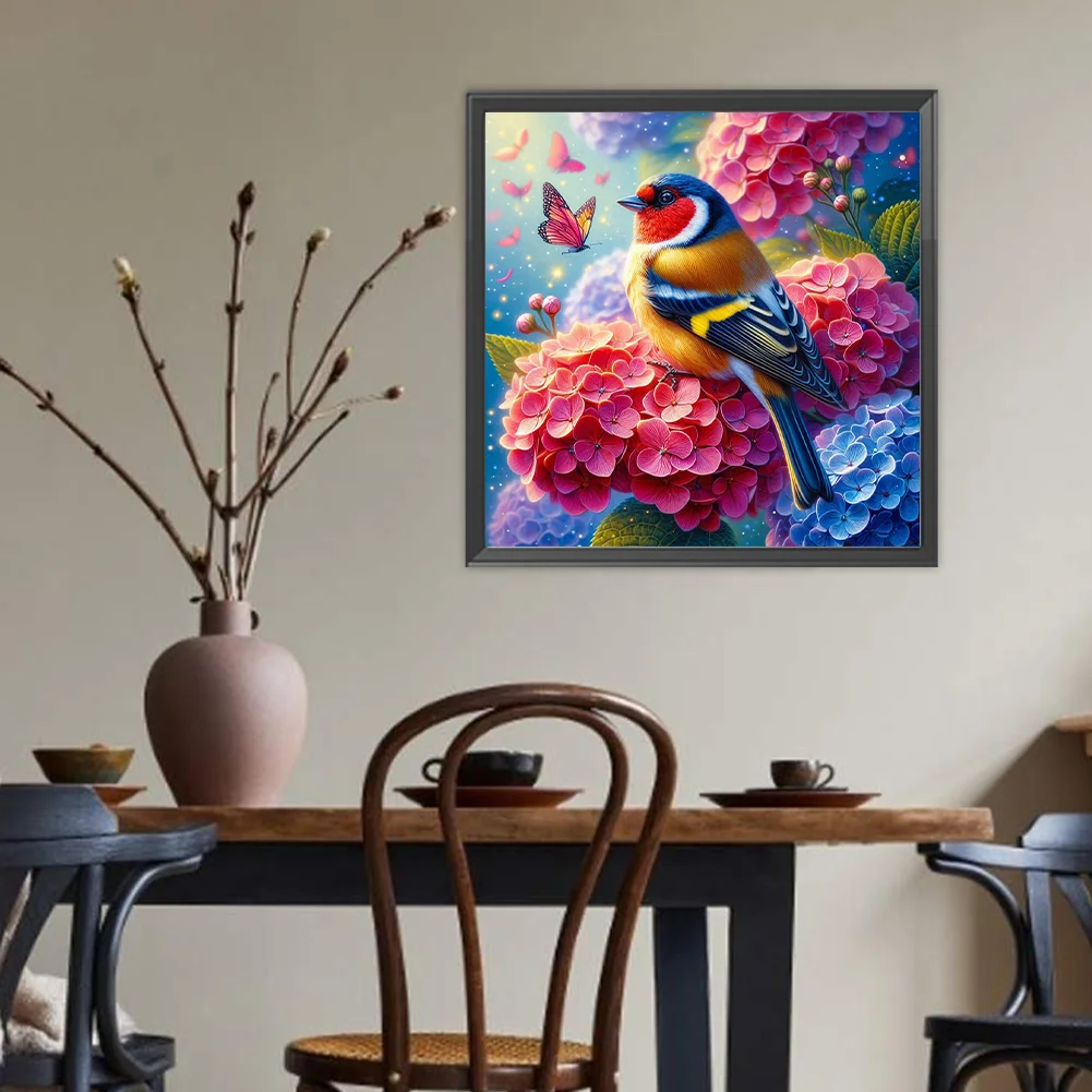 Diamond Painting - Full Round Drill - Flower Bird(Canvas|40*40cm)