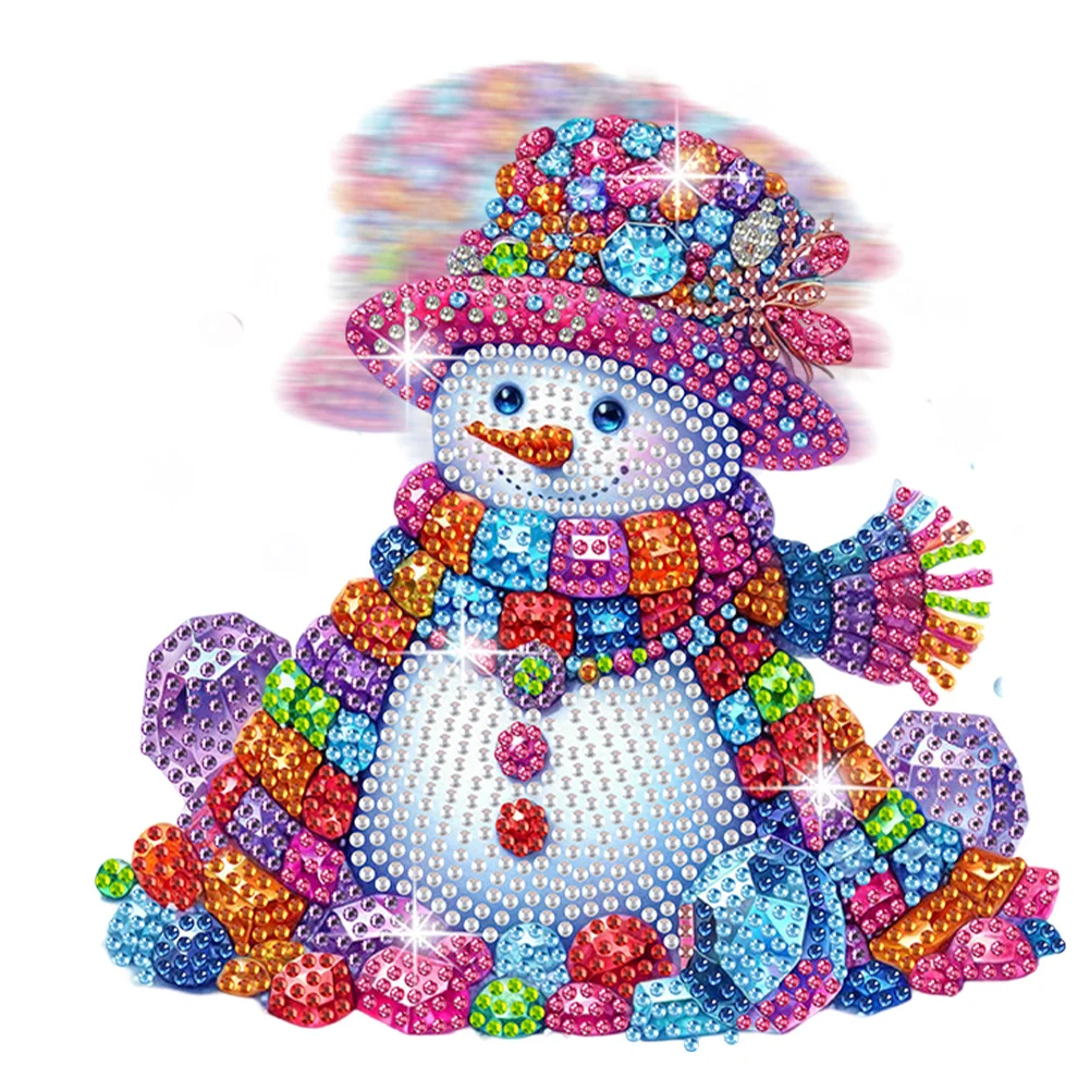 5D DIY Acrylic Shaking Head Christmas Snowman Diamond Painting Desktop Decors for Home