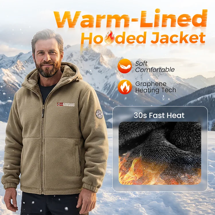 🔥LAST DAY PROMOTION - 50%OFF🔥Upgraded Unisex Hooded Casual Graphene Heated Insulated Jacket (with Internal Pockets)