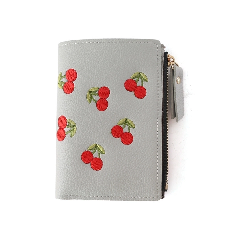 Women’s Flower Pu Leather Zipper Wallets