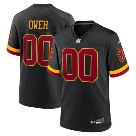 Youth Washington Commanders #00 Odafe Oweh Nike Black Hail Raiser Alternate Game Jersey