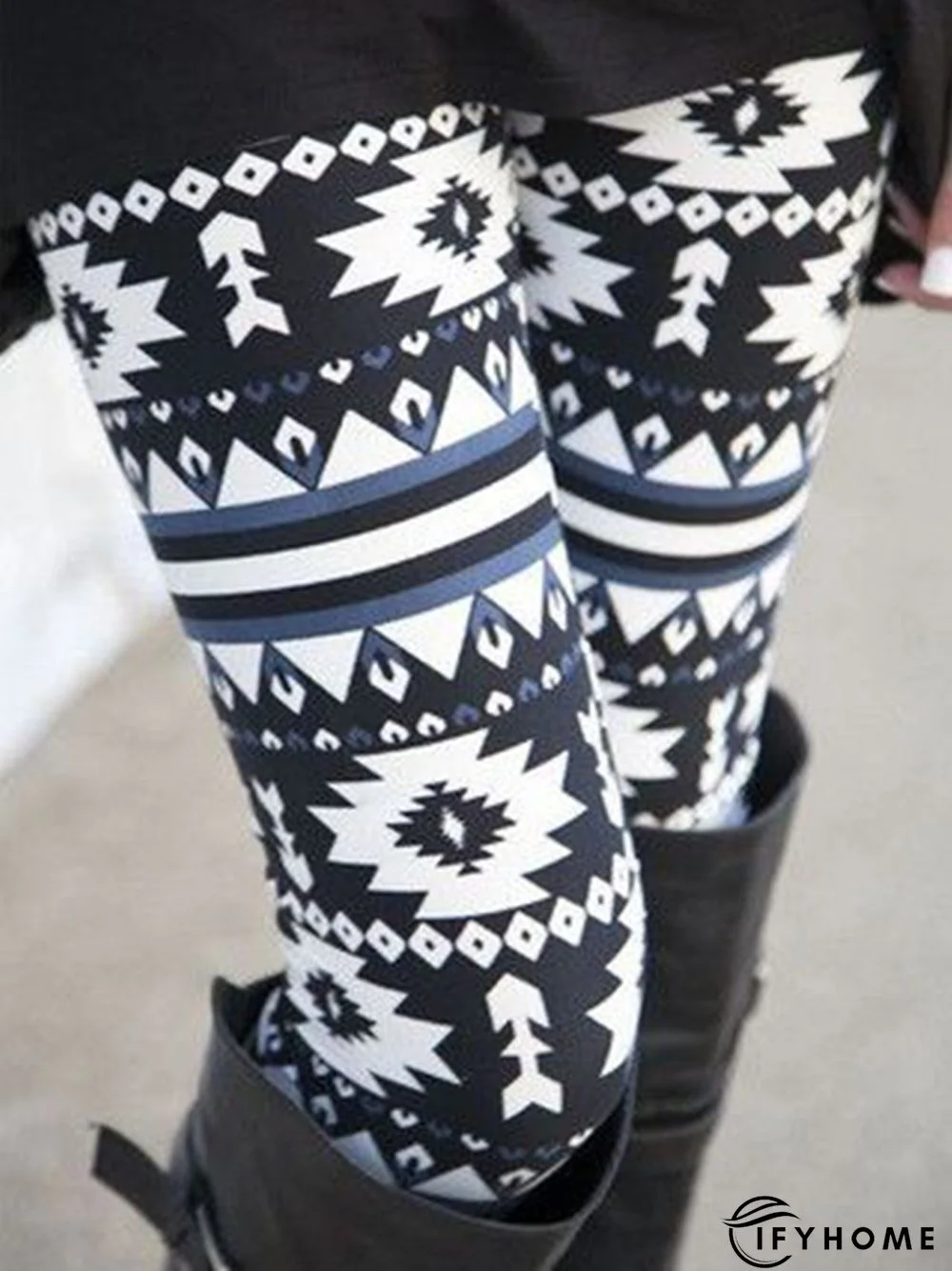 Ethnic style personality basic printing basic Leggings | IFYHOME