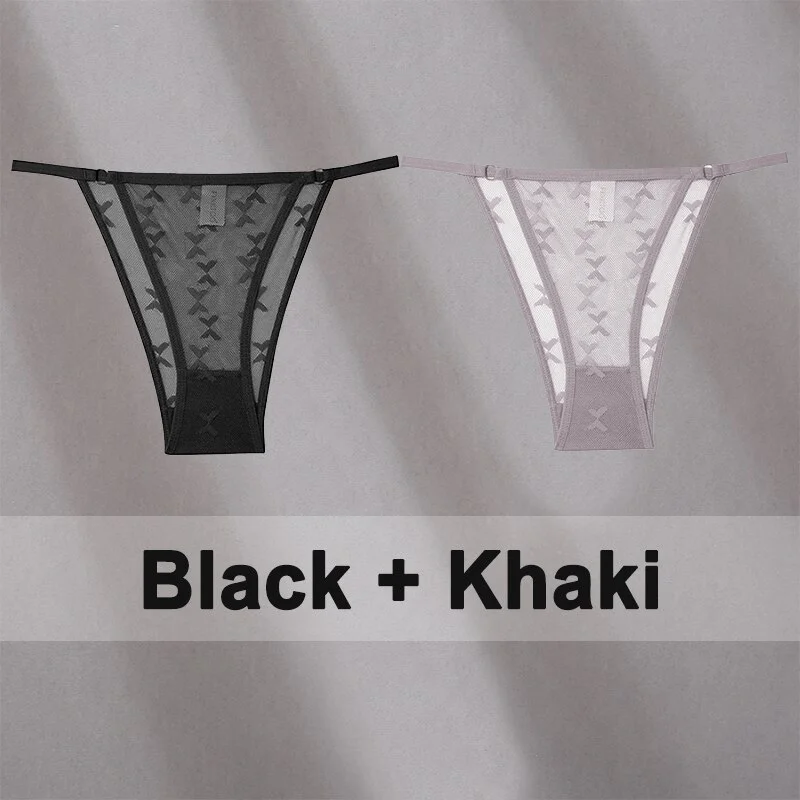 Billionm Lace Panties for Women Solid Color Intimates Underwear Perspective Low Waist Underpants Female Soft Breathbale Lingerie