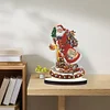 Diamond Painting Wooden Christmas Desktop Ornament Santa