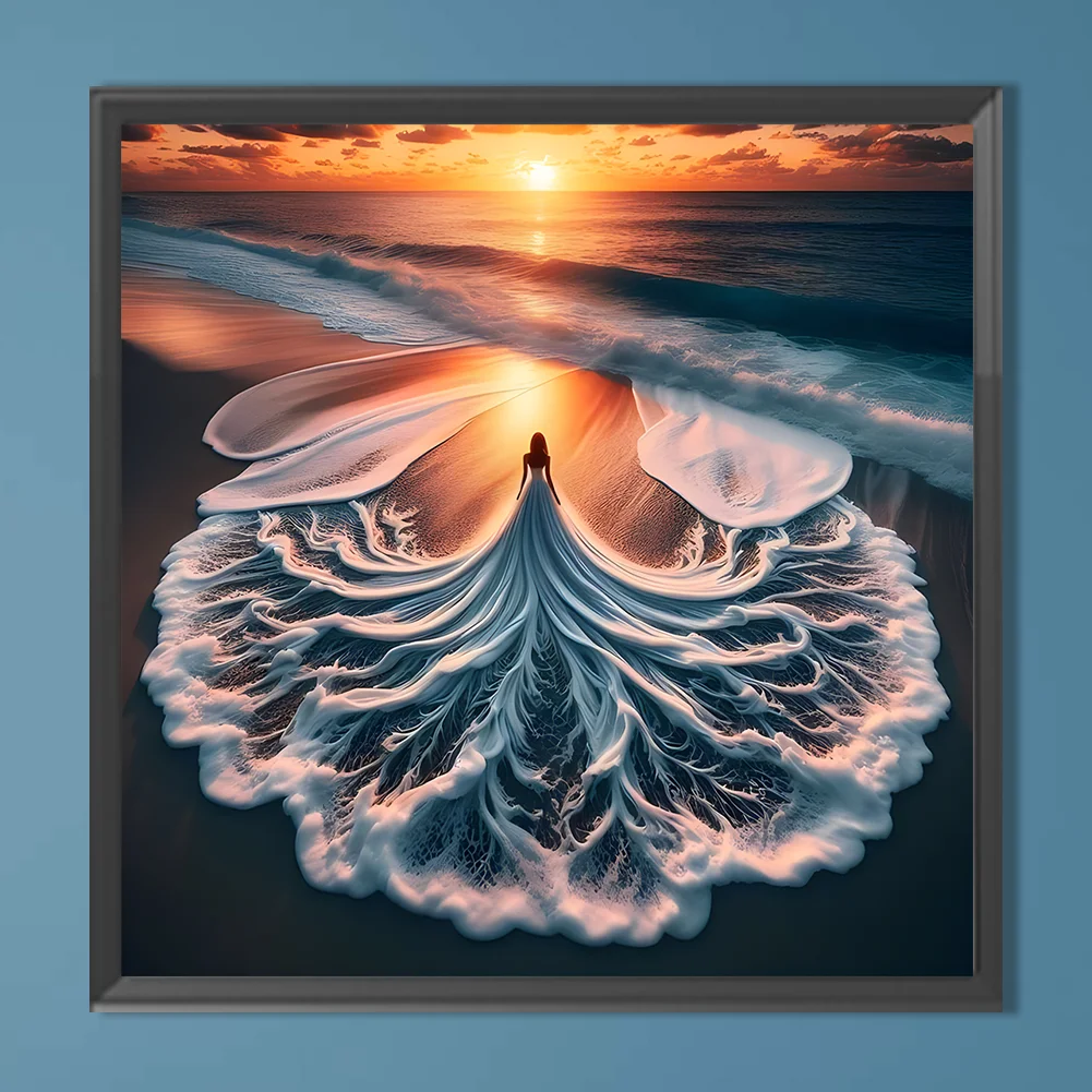 Diamond Painting - Full Round Drill - Gorgeous Skirt Beauty(Canvas|40*40cm)