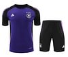 Joyfball 2024/2025 Germany short sleeved training jersey purple+Shorts  1:1 Thai Quality