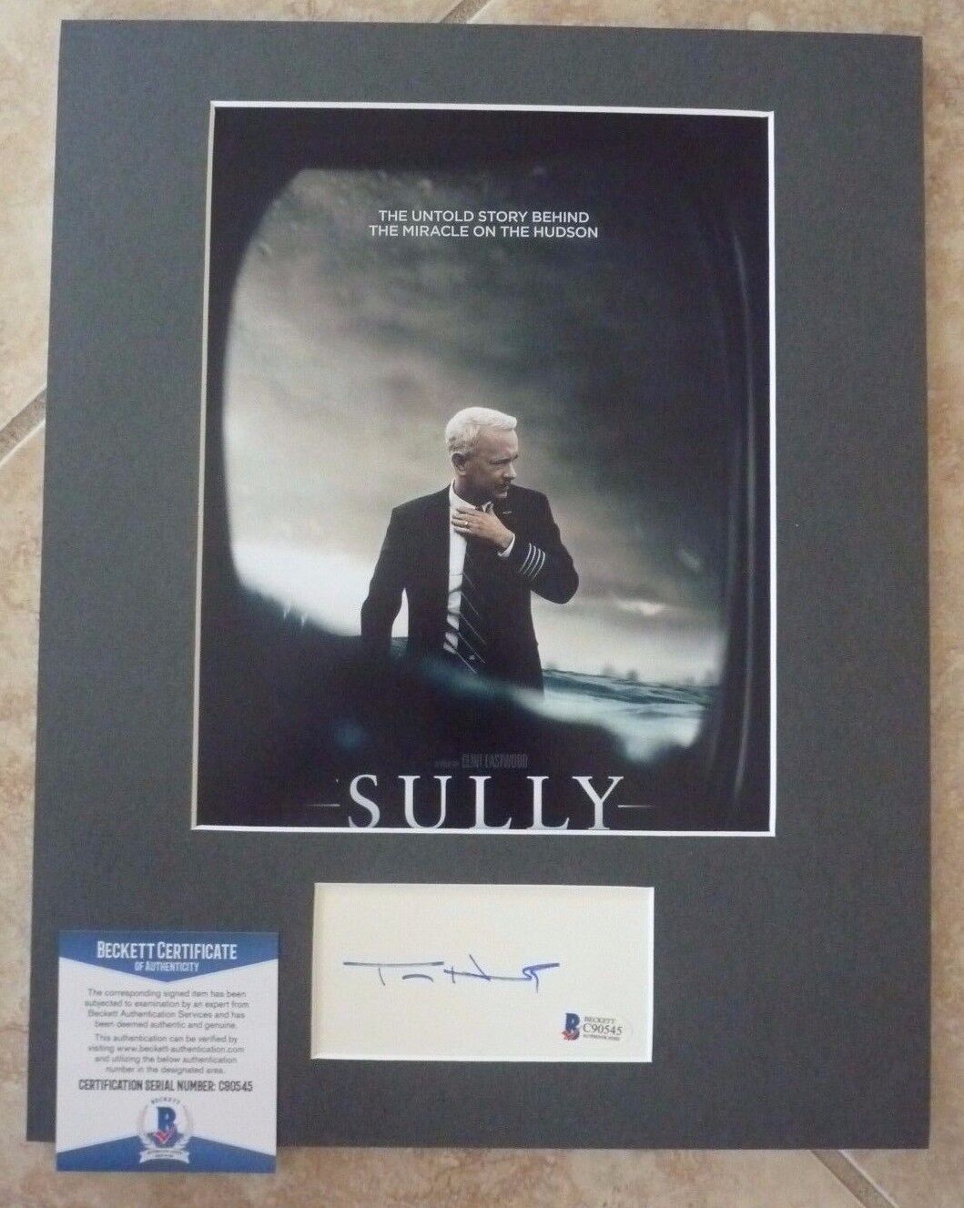 Tom Hanks Signed Autographed 11x14 Matted Photo Poster painting Display Sully Movie BAS Certied