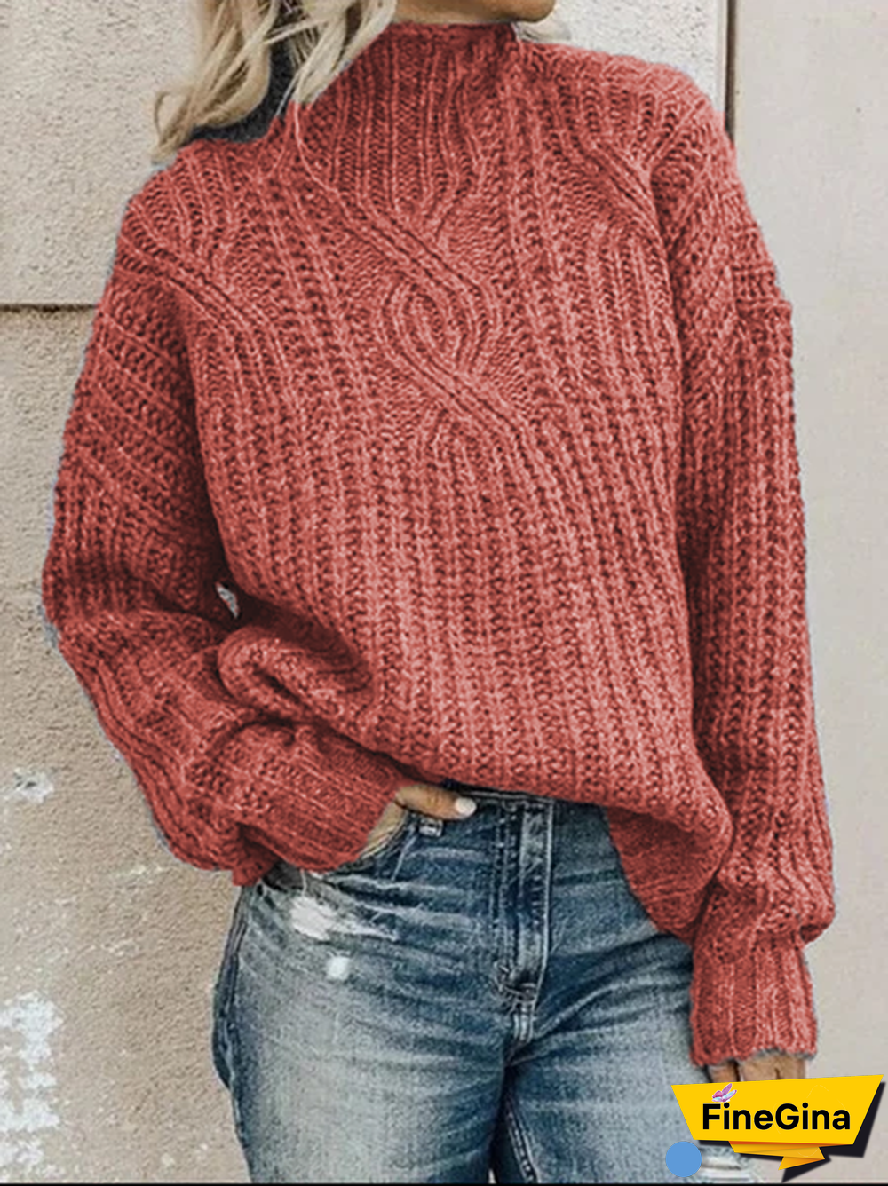 High Neck Loosen Casual Sweater