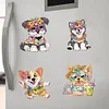 6pcs Acrylic Special Shape Dog Diamond Painting Fridge Magnet