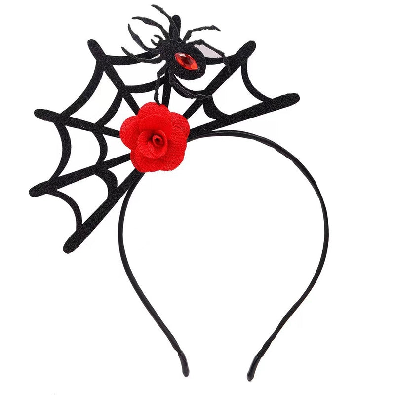 Halloween Funny Punk Flower Spider Spider Web Mixed Materials Party Festival