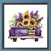 Diamond Painting -DIY Full Square Drill Purple Truck (35*35CM)