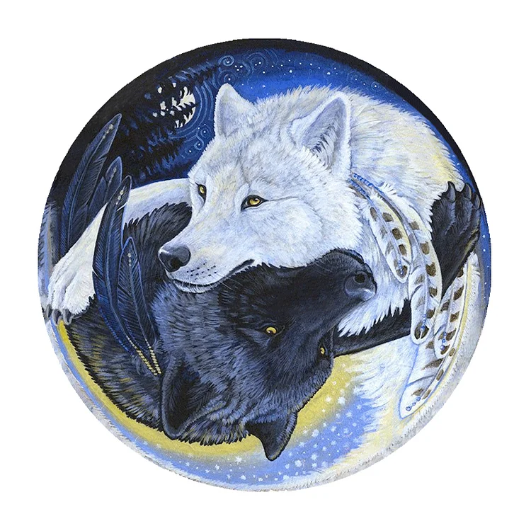 Ericpuzzle™ Ericpuzzle™Yin Yang-Wolves In Love Wooden Puzzle