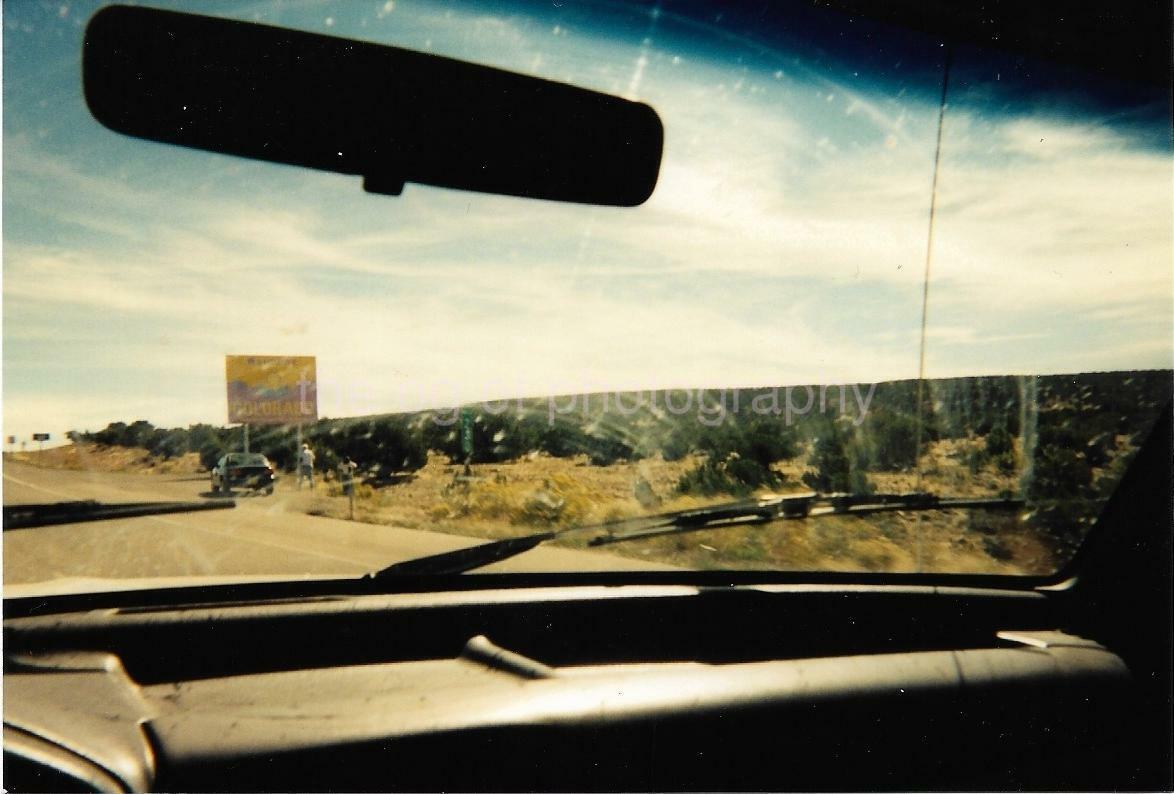 FOUND Photo Poster painting Color WELCOME TO COLORADO Original Snapshot FOUND HIGHWAY 112 9 E