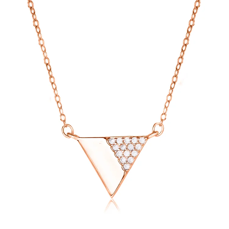 For Friend - My Badass Tribe Triangle Rose Gold Necklace