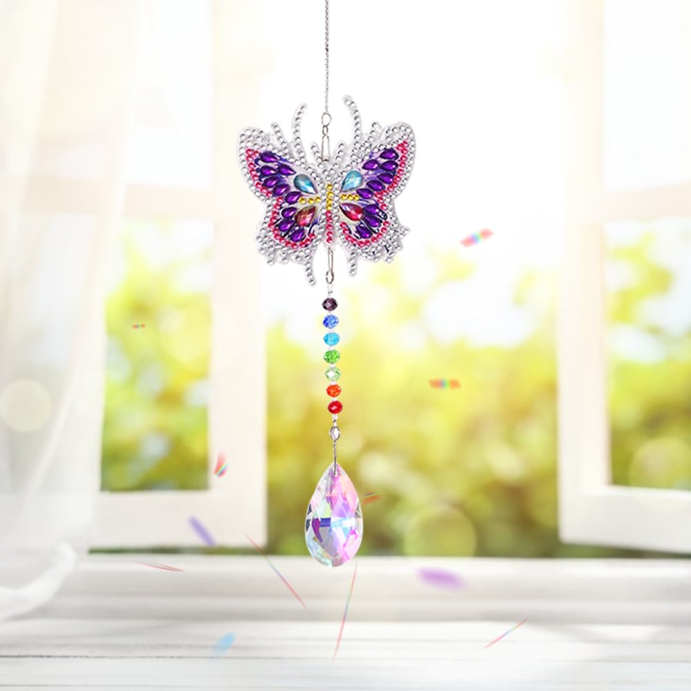 DIY Sun Catcher Jewelry Diamond Painting Window Wind Chime