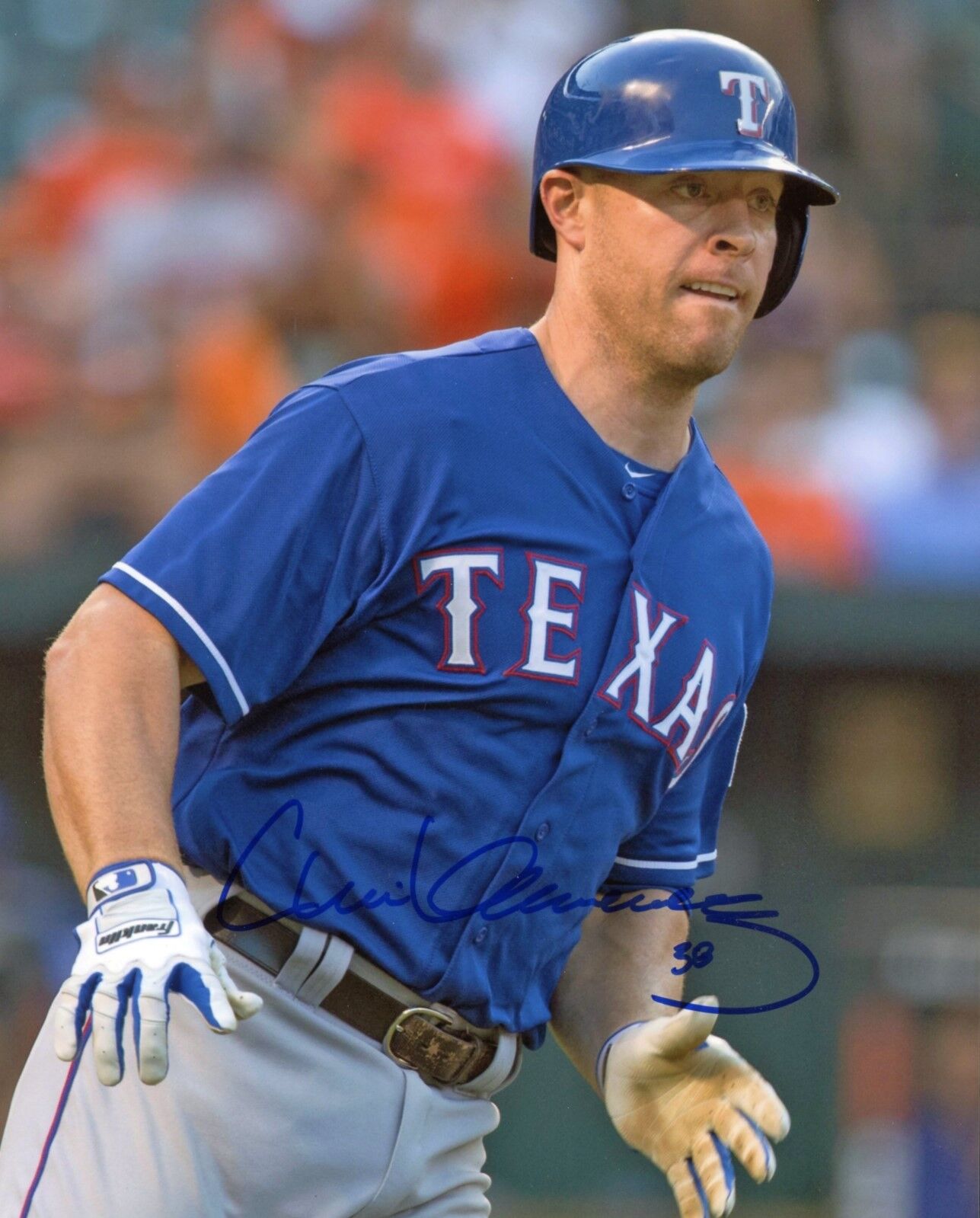 Chris Gimenez autographed 8x10 Texas Rangers#S653