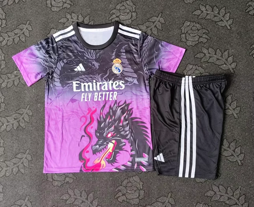 2025/2026 Real Madrid Special Edition Purple Football Jersey 1:1 Thai Quality Kids Size joyfball
