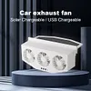 Solar Car Exhaust Fan with 3 Air Outlets Car Radiator Cooling Fan for All Cars