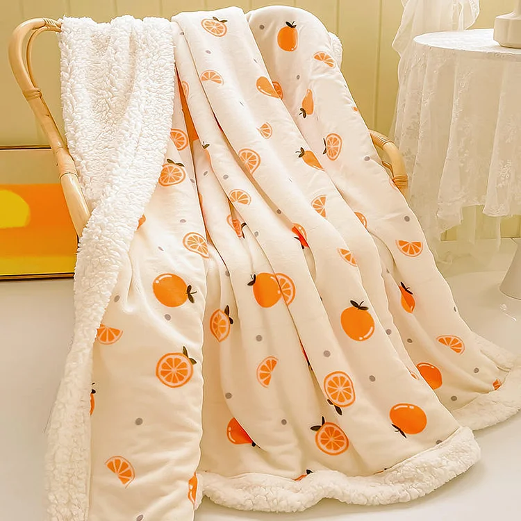 Fruit Orange Warm Blanket