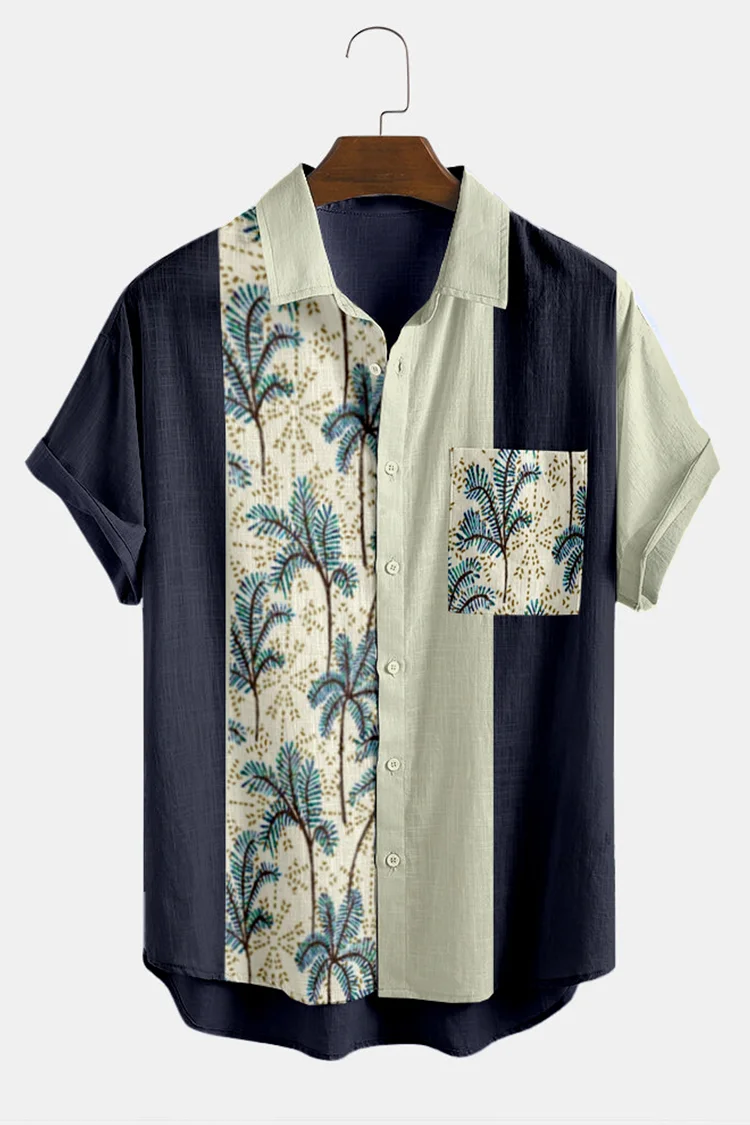 Tiboyz Coconut Print Casual Men's Shirt