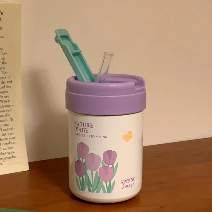 Coffee Cups-Art Gallery-Purple Tulip Tumbler