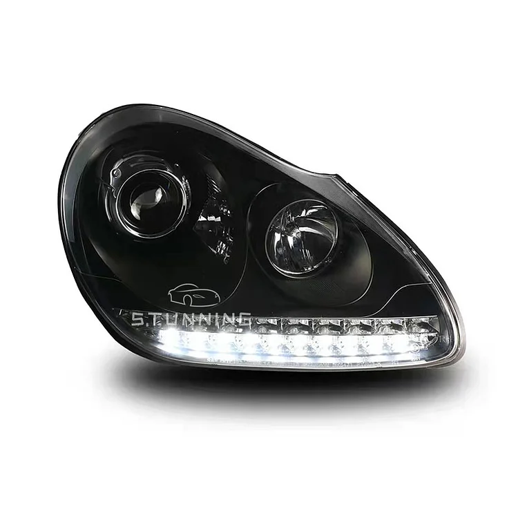 Upgrade LED DRL headlight headlamp assembly for Porsche for Cayenne 2003-2007 HID xenon head lamp head light plug and play ITN Auto
