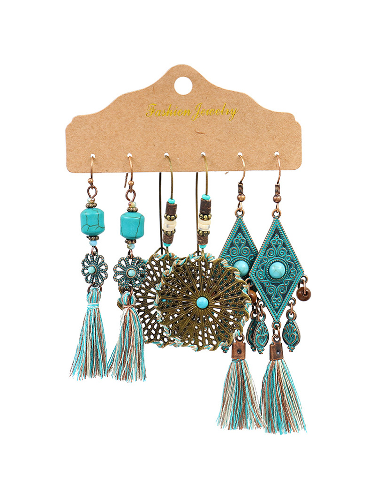 Boho Ethnic Tassel Earrings wearshes
