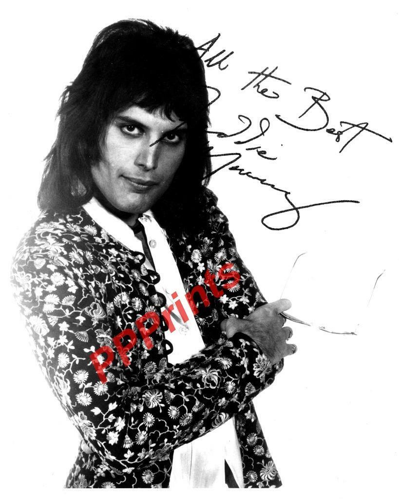 FREDDIE MERCURY QUEEN AUTOGRAPHED 10X8 SIGNED REPRO- Photo Poster painting PRINT #948