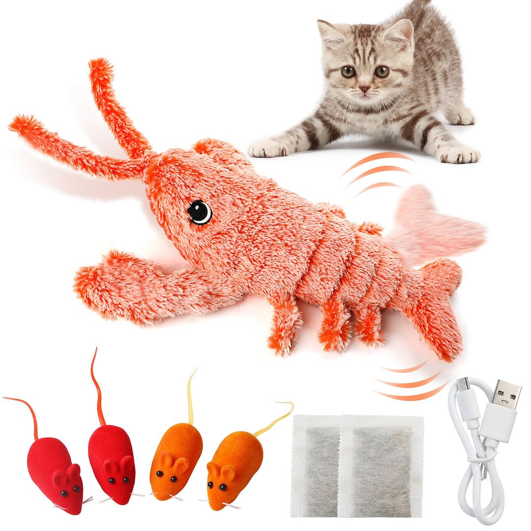 Electric moving lobster cat toy