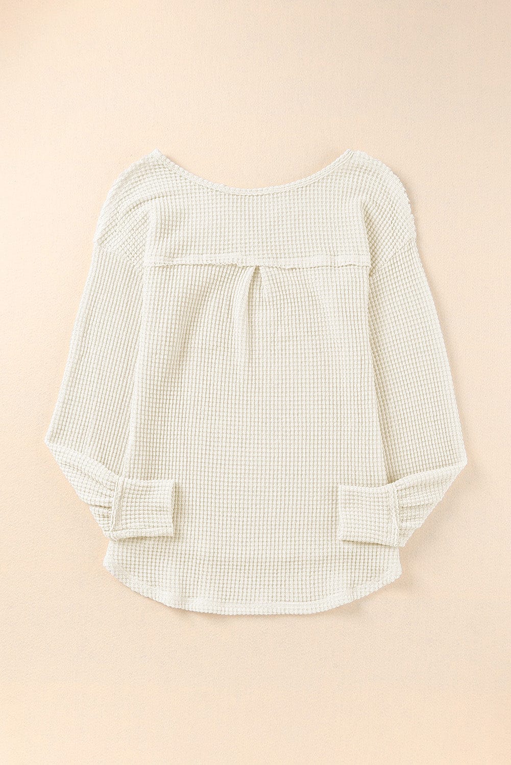 Everyday Waffle Knit Henley Top