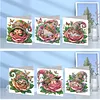 6Pcs Diamond Painting Flower Gnome Greeting Card Set with Envelopes for Birthdays Thanksgiving & Special Occasion