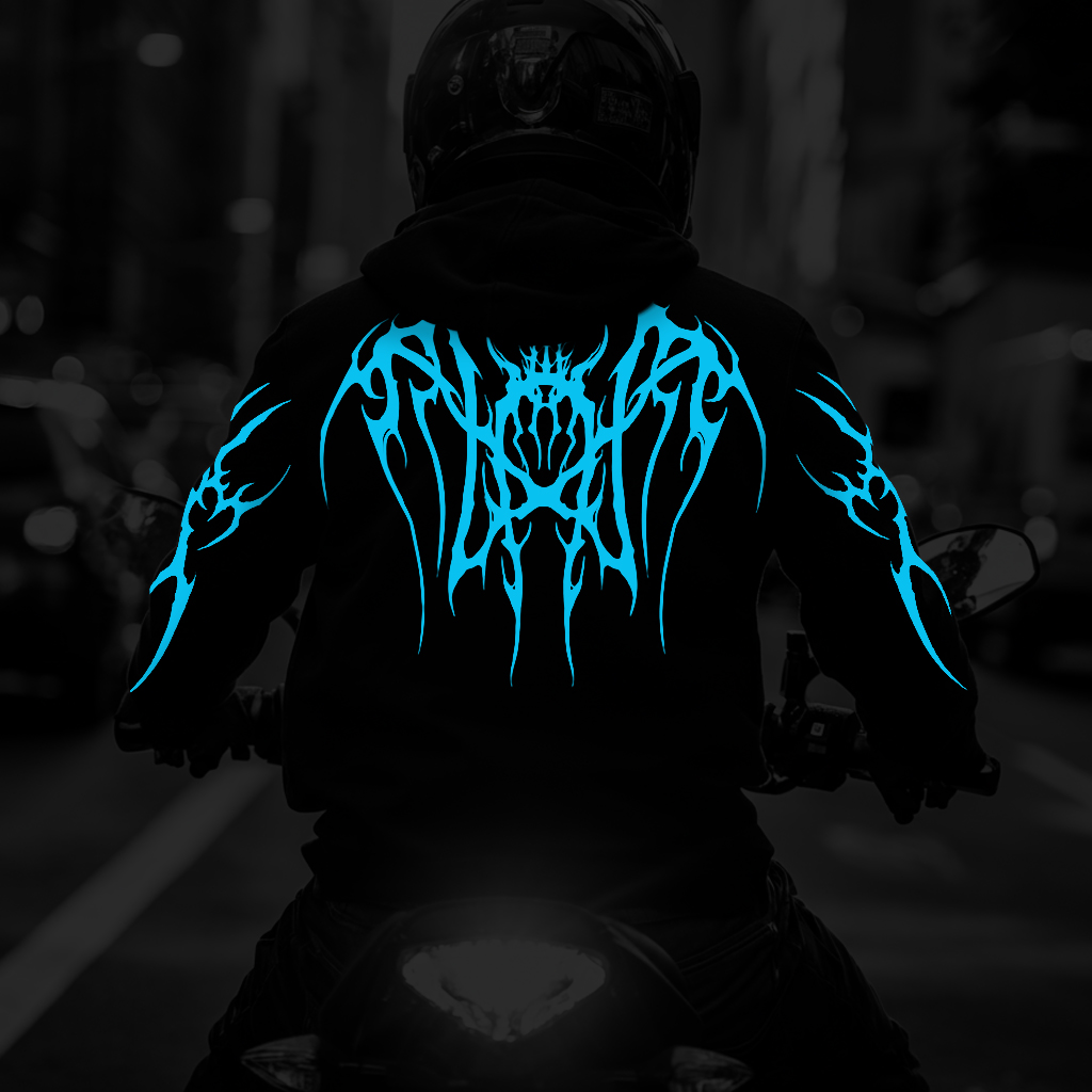 Luminous Gothic Pattern Design Cotton Hoodie