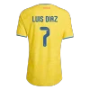 LUIS D&iacute;AZ #7 Colombia Home Player Version Jersey World Cup 2026