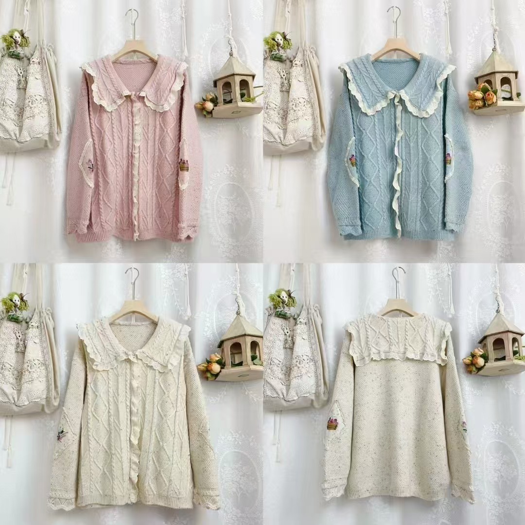 Chicfifth Sweater Women Winter Long Sleeve High Quality Autumn Vintage Top Knitted Cardigan