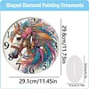 (US Local)Acrylic Special Shape Horse 5D Diamond Painting Clock Art Craft Kit