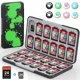 Dinofire Game Card Case for Nintendo Switch Games, Hard Shell Protective and Durable 24 Slots Card & 24 Slots Micro SD Card Storage Holder Box-Black