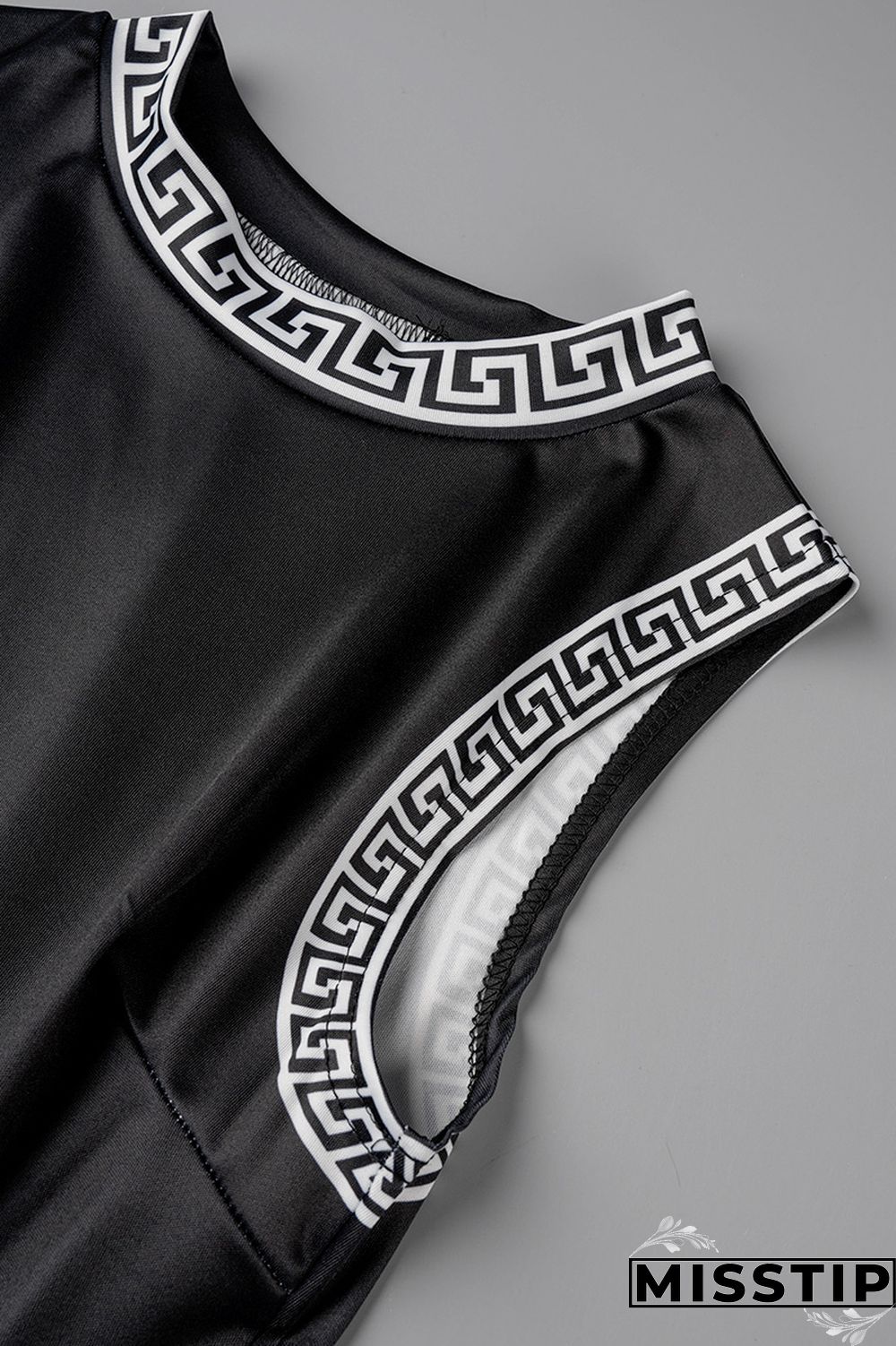 Apricot Casual Print Patchwork O Neck Sleeveless Dress Dresses