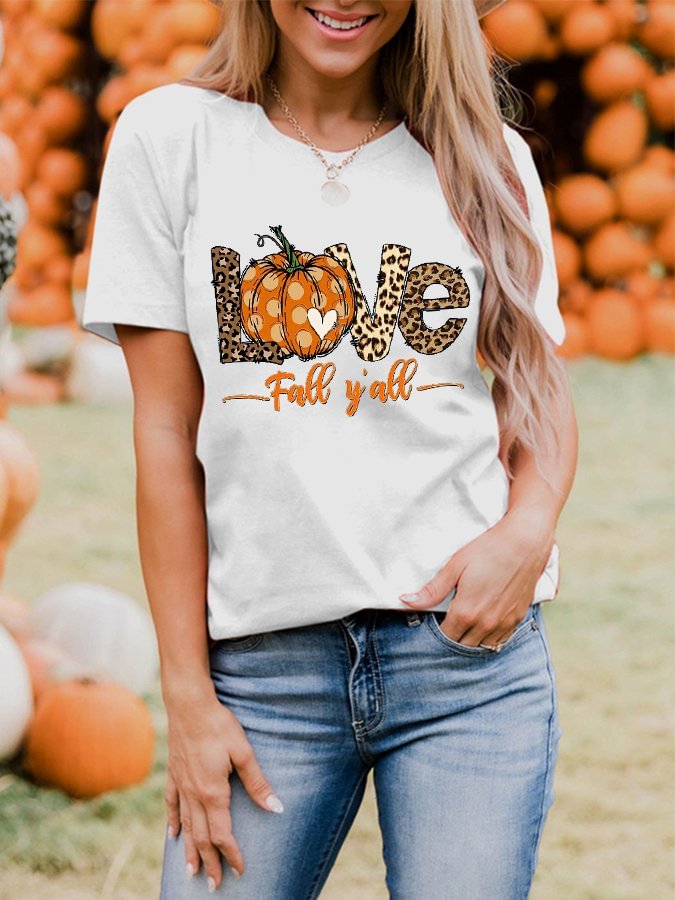 Women's IT'S FALL Y'ALL Casual Cotton Tee