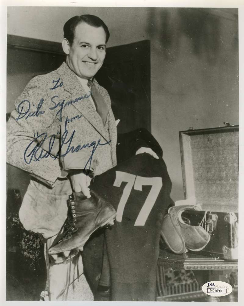 Red Grange Signed 8x10 Photo Poster painting Jsa Certified Authenticated Autograph