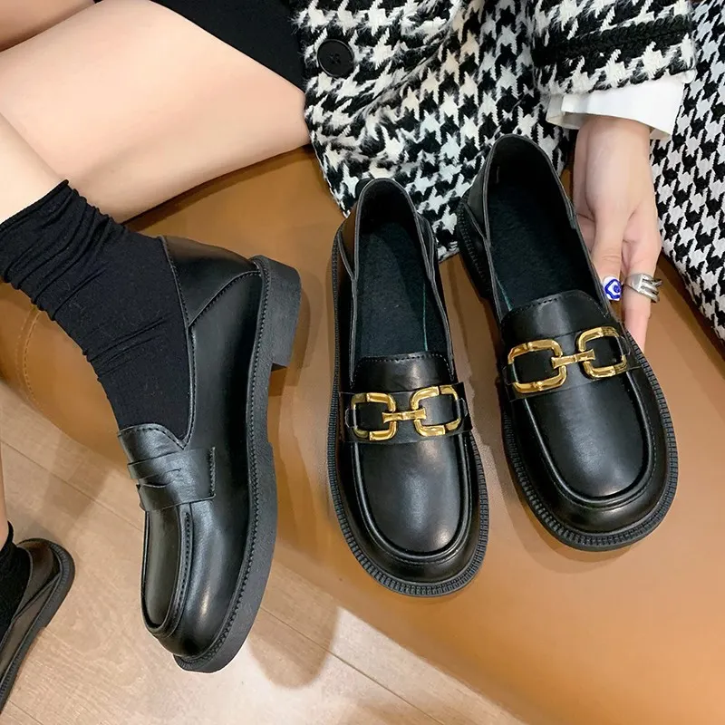 Breakj Breakj Women 2025 Autumn And Winter New Chain Middle School Mother Flat Slacker Pedal Pedalle Lep Shoes