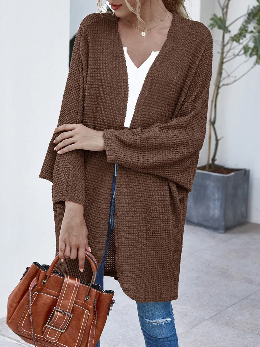 Bat Sleeve Loose Knit Cardigan