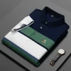 New cotton striped business casual polos
