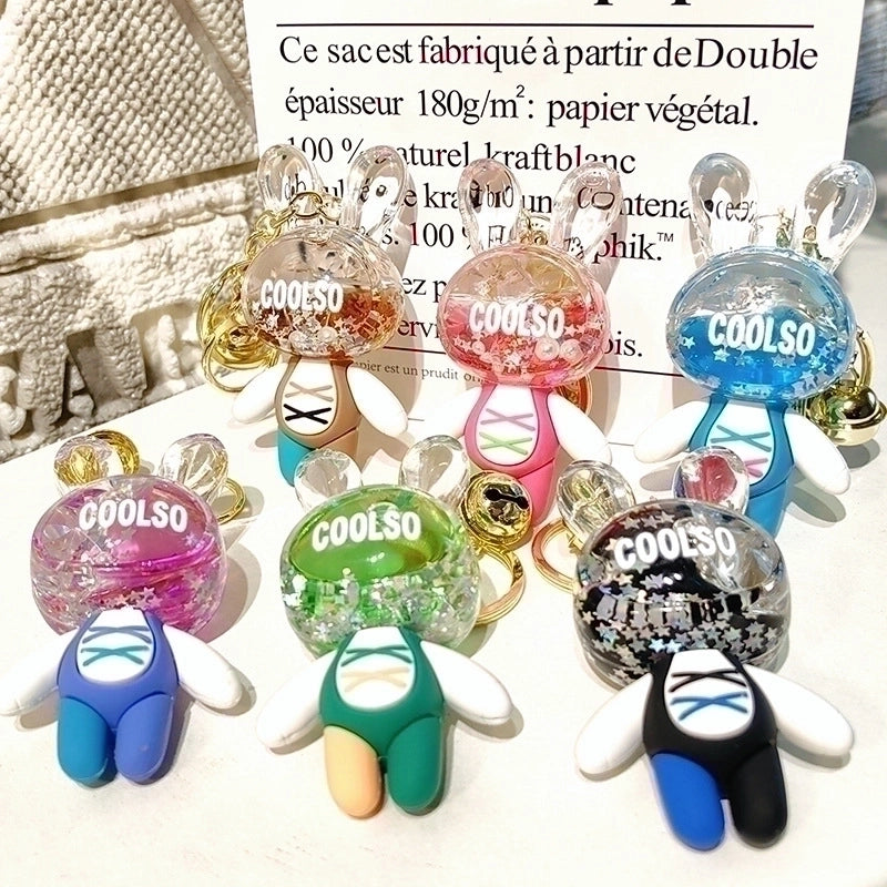 Cute Rabbit Letter Arylic Unisex Keychain