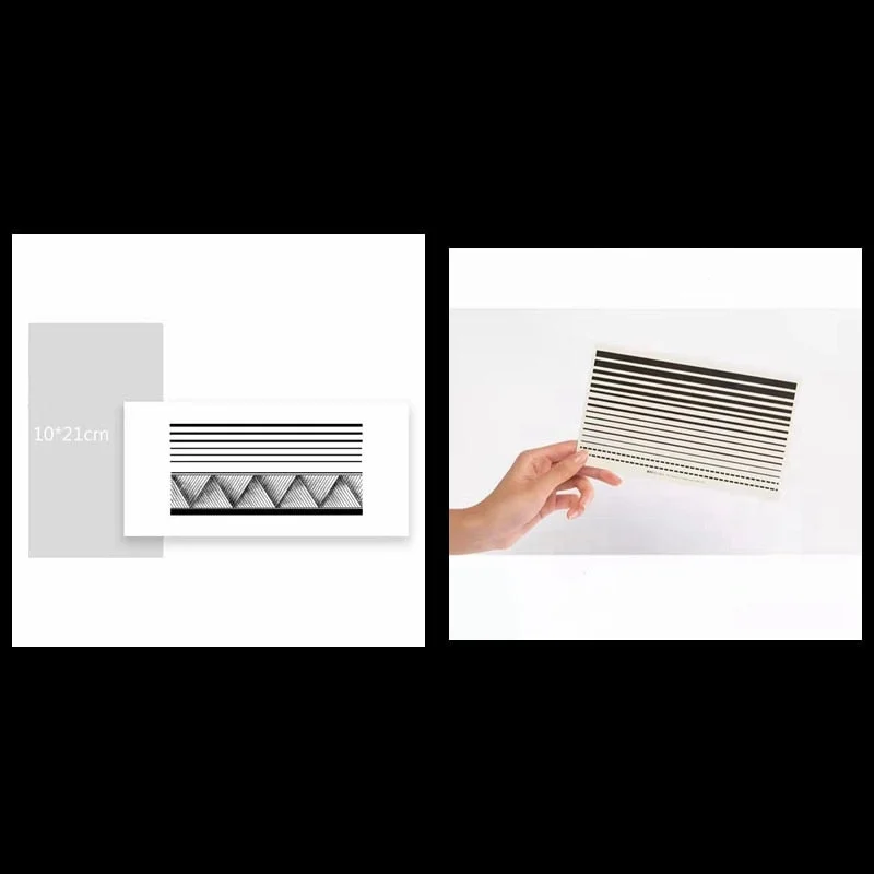 2022 Linear Ray Temporary Tattoo Stickers Arm Neck Simple Fashion Black Line Waterproof Art Fake Tattoos Ankle Tattoos Men Women