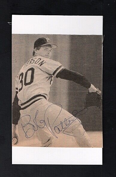 1986/92 BOB PATTERSON-PIRATES AUTOGRAPHED Photo Poster painting ON 3X5 CARD-EX.