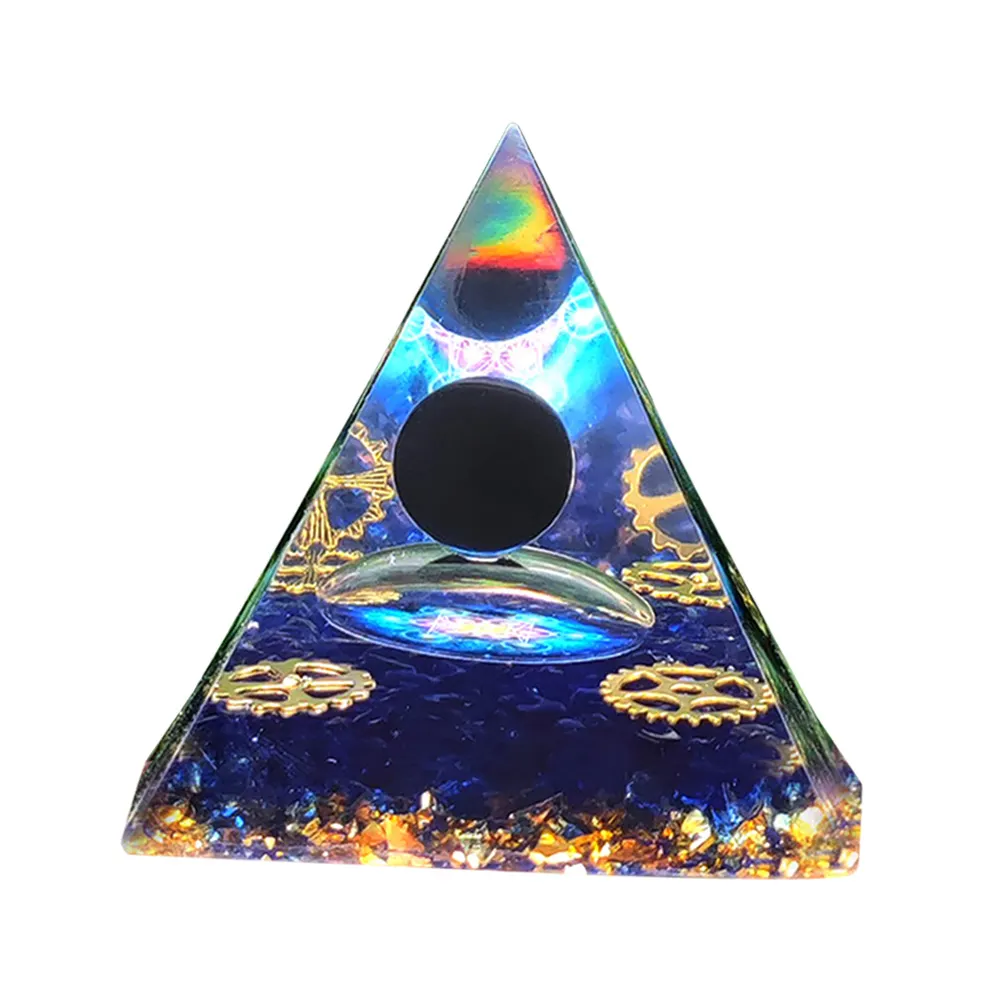5cm Natural Stone Orgonite Pyramid Healing Crystals Orgone Energy Generator